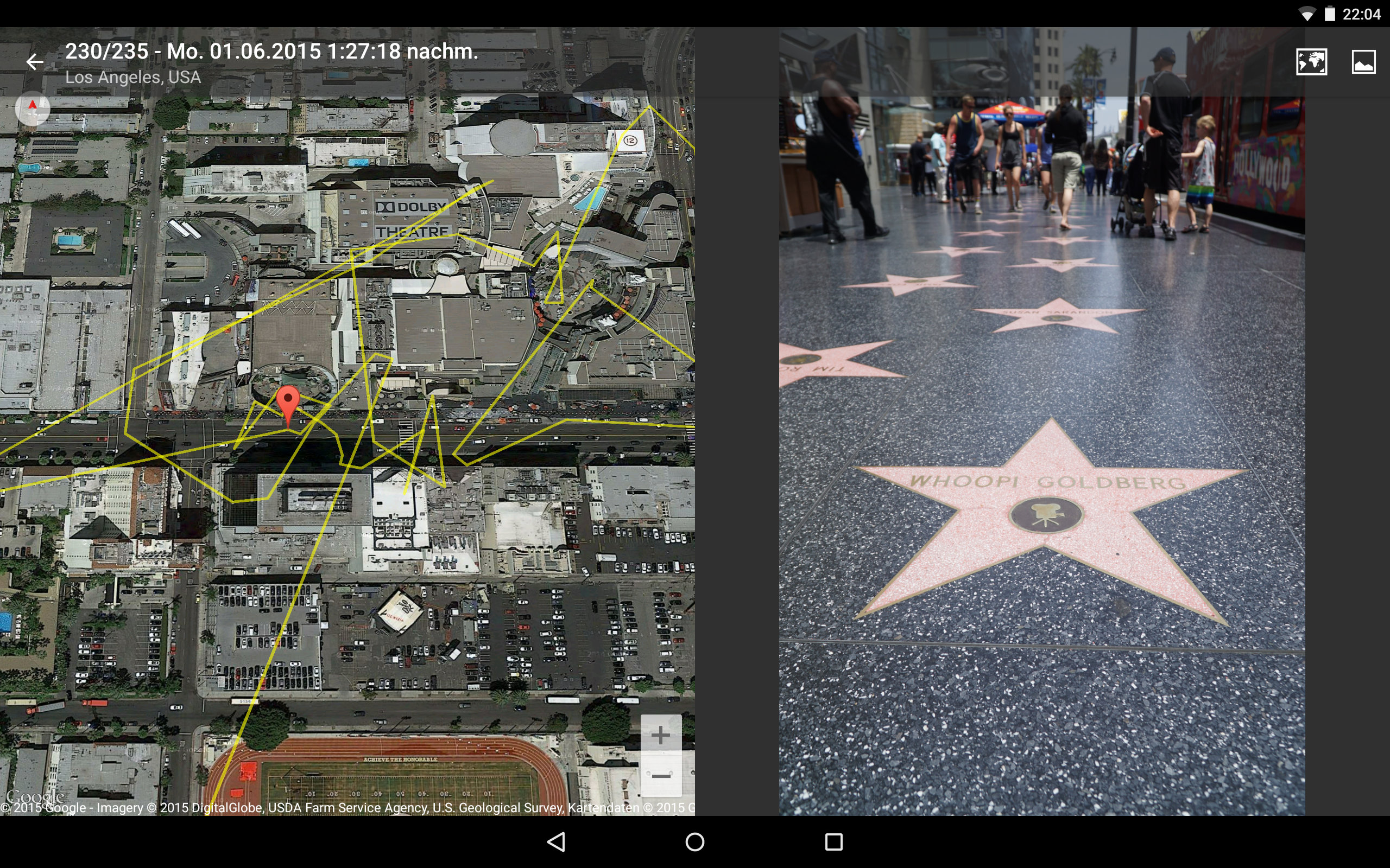 PhotoMap - Foto mit Standort auf Karte